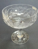 Wheel engraved compote floral - O'Rourke crystal awards & gifts abp cut glass