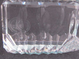 Hand Cut Glass paperweight, crystal, rainbow of color ONE OF A KIND - O'Rourke crystal awards & gifts abp cut glass