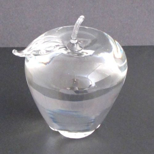 Art glass apple paperweight, crystal - O'Rourke crystal awards & gifts abp cut glass