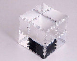 Hand Cut Glass paperweight, notched and prism, optical crystal clear - O'Rourke crystal awards & gifts abp cut glass