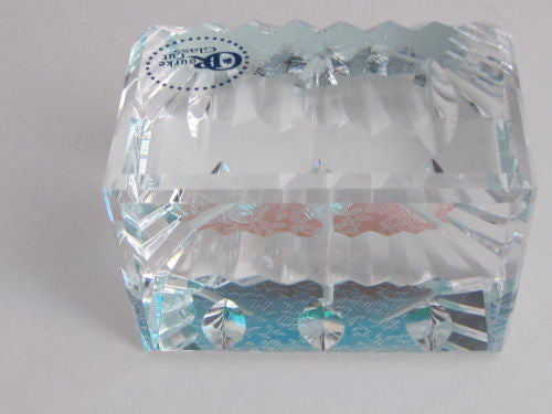 Hand Cut Glass paperweight, crystal, rainbow of color ONE OF A KIND - O'Rourke crystal awards & gifts abp cut glass