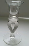 GLASS  candle sticks hand blown air trap - O'Rourke crystal awards & gifts abp cut glass