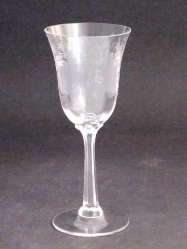 Lenox etched wine  glass Castle garden  Crystal  Made in USA Mt Pleasant PA - O'Rourke crystal awards & gifts abp cut glass