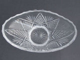 Old  hand Cut Glass oval bowl Crystal, Stone wheel cut - O'Rourke crystal awards & gifts abp cut glass