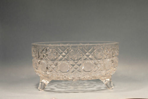 American Brilliant Period Hand Cut Glass Antique Ferner in Harvard Pattern - O'Rourke crystal awards & gifts abp cut glass