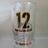 Terry Bradshaw Super Bowl X111 X1V MVP glass