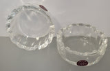 Lenox Glass Pair Ashtrays Signed USA crystal