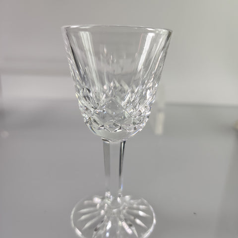 Signed Waterford glass Hand Cut  liquor Lismore pattern Irish Crystal