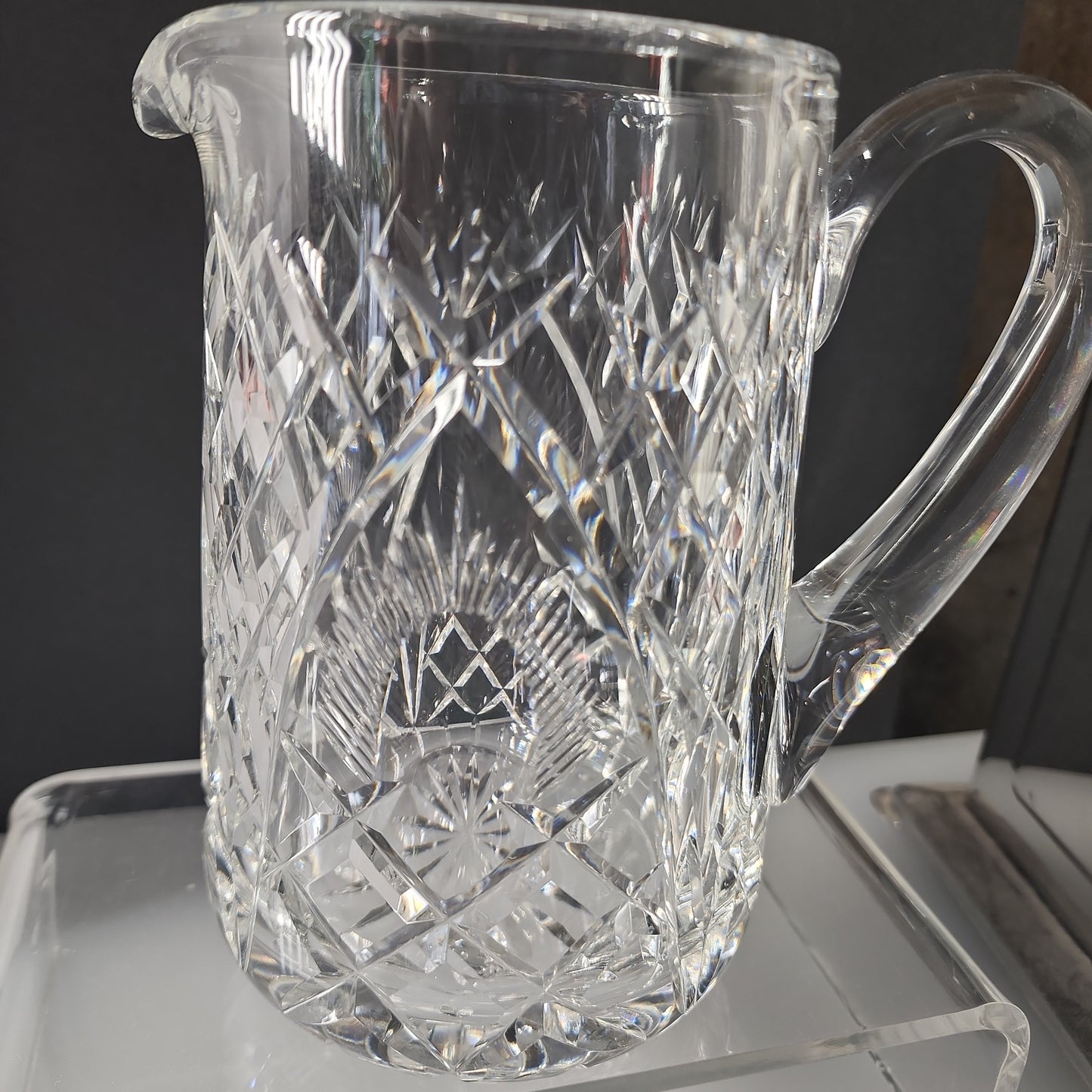 Signed Waterford Hand Cut crystal 600/682 pitcher Irish Crystal