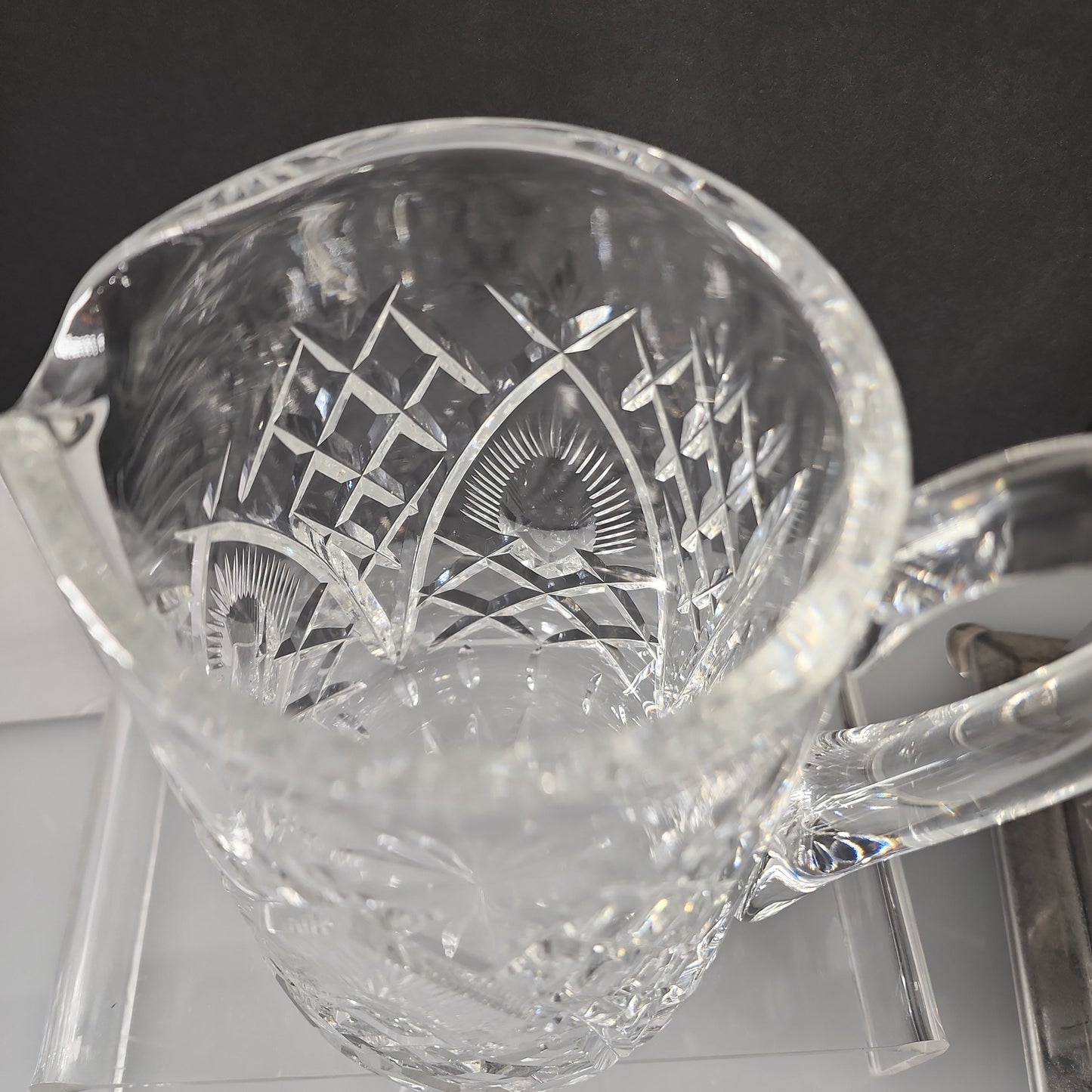 Signed Waterford Hand Cut crystal 600/682 pitcher Irish Crystal