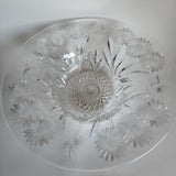 ABP cut glass bowl Pairpoint BUTTERFLY daisey ANTIQUE