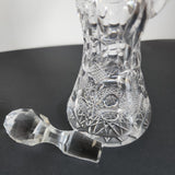 Signed Bergen cut glass abp Antique handled cruid auction