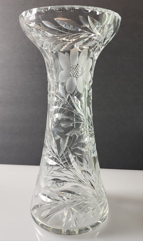 Cut glass vase