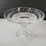 Signed Waterford Hand Cut glass compote Irish Crystal