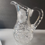 American Brilliant Period Cut Glass Pitcher AntiqueNJ