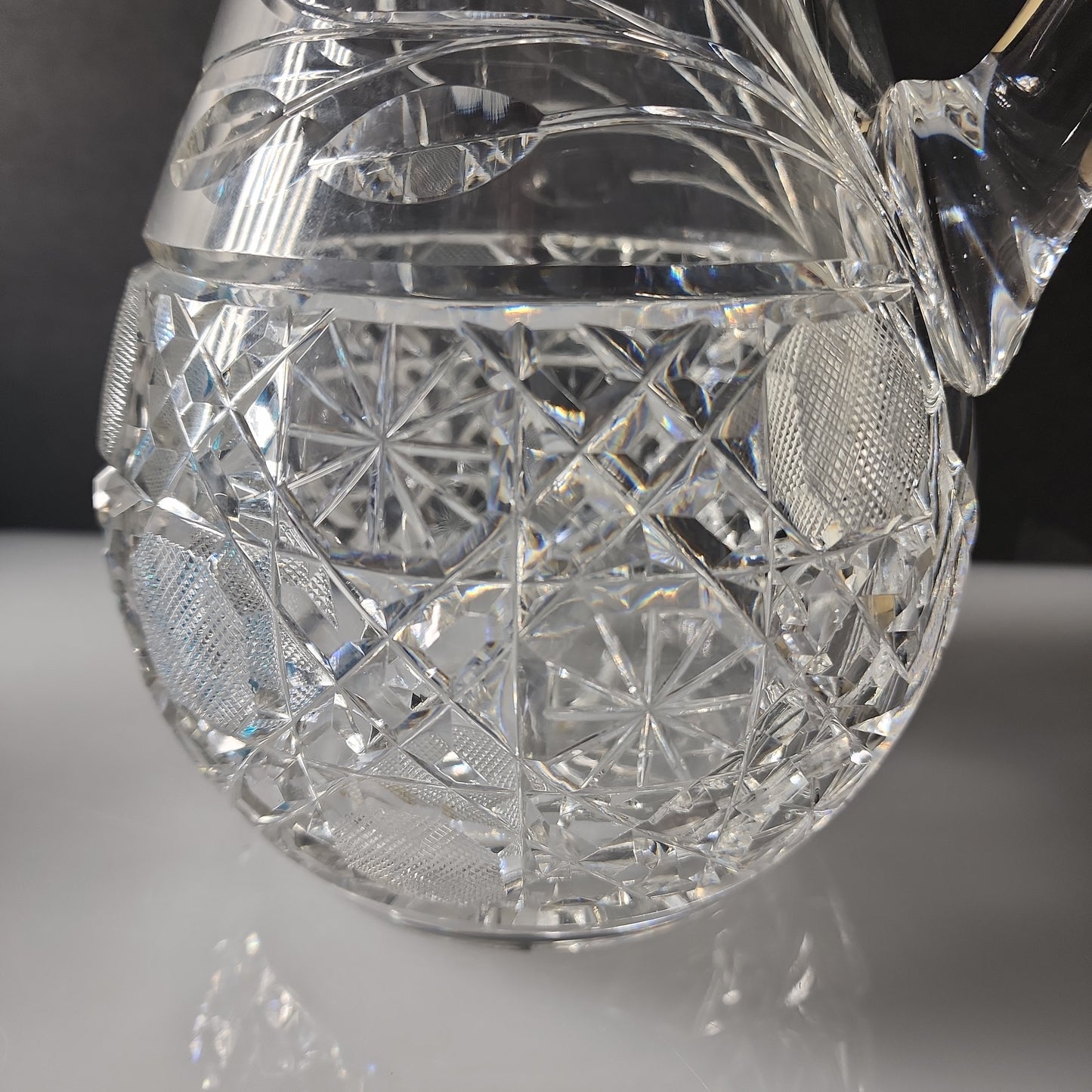 American Brilliant Period Cut Glass Pitcher AntiqueNJ