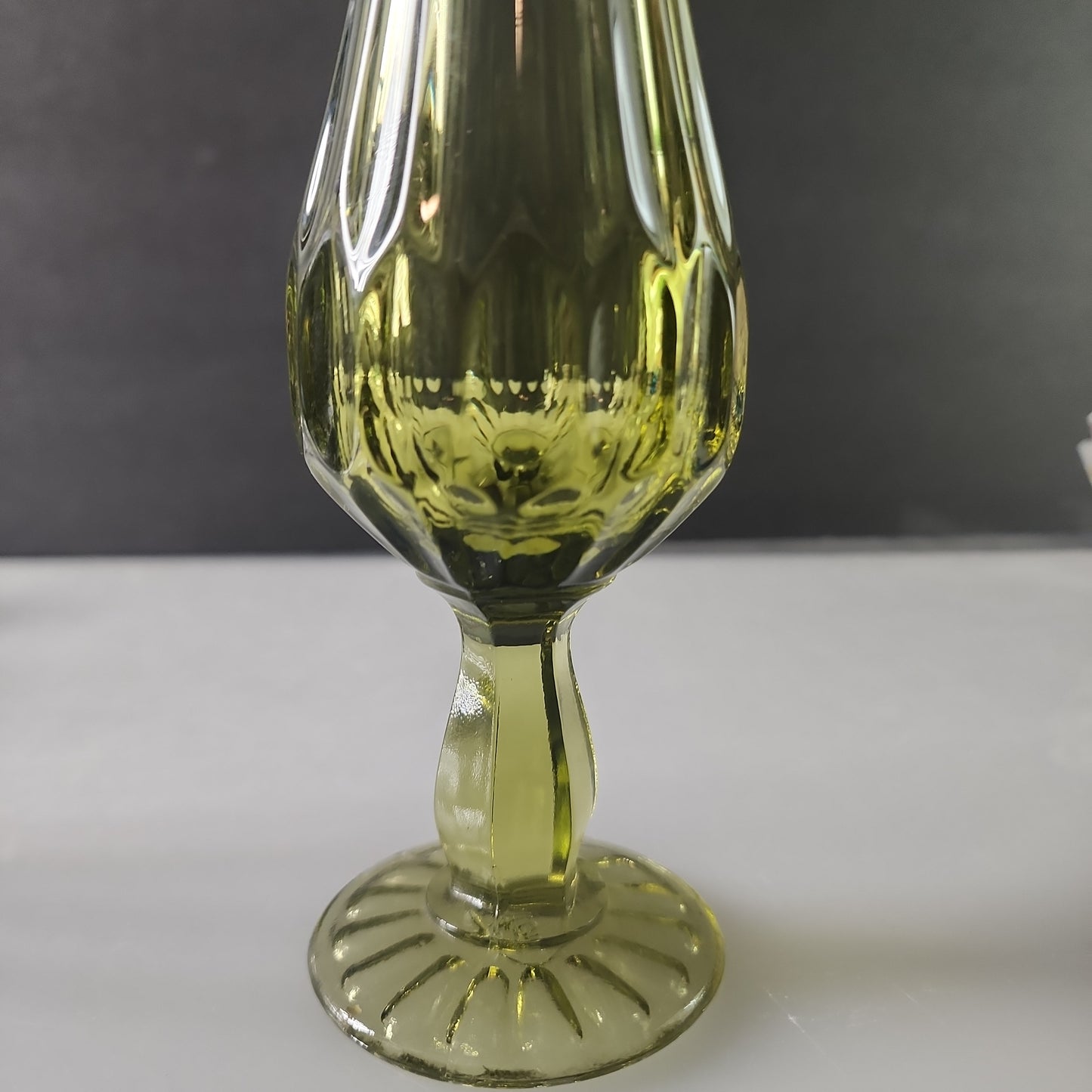 Fenton glass green vase