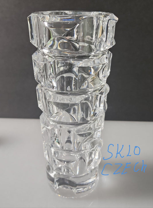 Czech Sklo glass vase