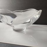 Signed Lenox Dolphin glass bowl Crystal