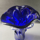 Glass cobalt blue vase