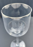 Lenox Cut glass Fellmore platinum Crystal Goblet  Made in USA Mt Pleasant PA mouth blown