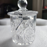 ABP cut glass covered jar with lid Antique