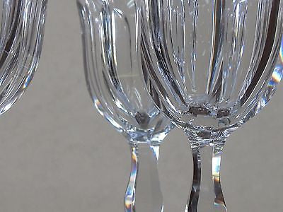 Cut glass water  fluted panel goblets 4 pieces WEBB CORBETT - O'Rourke crystal awards & gifts abp cut glass
