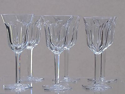 Cut glass wine glass with hand cut  fluted panel  6 pieces - O'Rourke crystal awards & gifts abp cut glass
