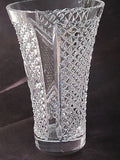 Hand cut glass vase, 24% lead crystal Great gift or award customize - O'Rourke crystal awards & gifts abp cut glass