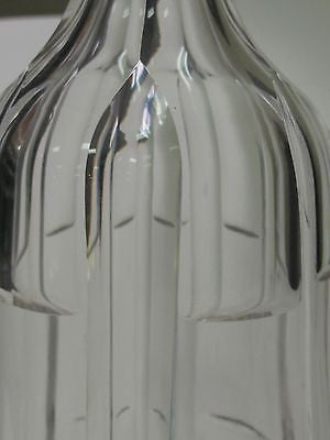 Hand Cut glass  decanter fluting and miter cut antique - O'Rourke crystal awards & gifts abp cut glass