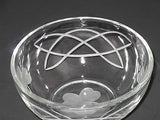 Hand cut glass bowl, Celtic  shamrock  gift Can be customized - O'Rourke crystal awards & gifts abp cut glass