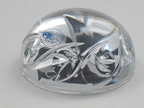 Hand Cut Glass paperweight 24% lead crystal - O'Rourke crystal awards & gifts abp cut glass