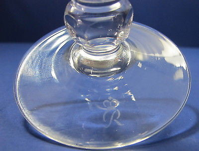 Rosenthal port /sherry glass Rose moss Hand engraved / cut signed - O'Rourke crystal awards & gifts abp cut glass