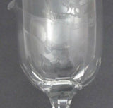 pouring glass goblet VINCIT VERITAS TRUTH CONQUERS COPPER WHEEL ENGRAVE - O'Rourke crystal awards & gifts abp cut glass