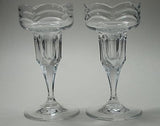 CUT GLASS pair  candle sticks - O'Rourke crystal awards & gifts abp cut glass