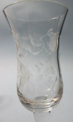 wheel cut  etched liquer glass Hand cut - O'Rourke crystal awards & gifts abp cut glass