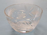 Hand cut lead  Crystal bowl, Poinsettia one of a kind glass - O'Rourke crystal awards & gifts abp cut glass