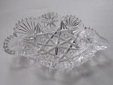 American Brilliant Period Cut Glass odd shape dish  ABP antique - O'Rourke crystal awards & gifts abp cut glass