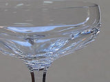 Cut glass champagne / desserts  fluted panel   pieces Signed - O'Rourke crystal awards & gifts abp cut glass