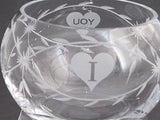 Hand cut lead crystal bowl,  Can be customized ,glass, hearts - O'Rourke crystal awards & gifts abp cut glass