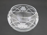 Hand cut lead crystal bowl, Shamrock celtic  Mouth blown, gift - O'Rourke crystal awards & gifts abp cut glass