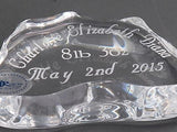 Charlotte Elizabeth Diana British Royal baby paperweight 24% lead crystal - O'Rourke crystal awards & gifts abp cut glass