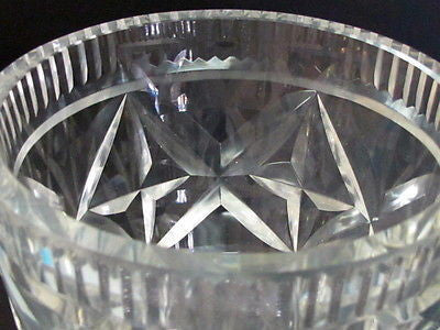 Old Cut Glass  vase Antique Crystal square base - O'Rourke crystal awards & gifts abp cut glass