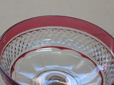 Cut Glass  Cranberry  cut to clear dessert / champagne, Antique  ABP - O'Rourke crystal awards & gifts abp cut glass