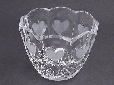 Valentine gift,  lead crystal bowl,  Made in USA ,glass - O'Rourke crystal awards & gifts abp cut glass