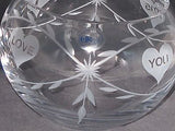 Hand cut lead crystal bowl,  Can be customized ,glass, hearts - O'Rourke crystal awards & gifts abp cut glass