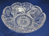 American Brilliant Period hand Cut Glass cool whip bowl Antique gift - O'Rourke crystal awards & gifts abp cut glass