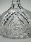 Cut glass wheel etched wine  decanter glass Hand cut - O'Rourke crystal awards & gifts abp cut glass