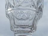 Old Cut Glass  vase Antique Crystal square base - O'Rourke crystal awards & gifts abp cut glass