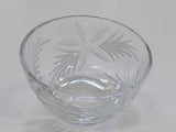 Hand cut lead  Crystal bowl, Poinsettia one of a kind glass - O'Rourke crystal awards & gifts abp cut glass